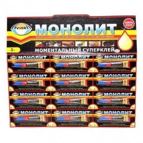Клей Монолит моментальный суперклей 3г. /12/288/